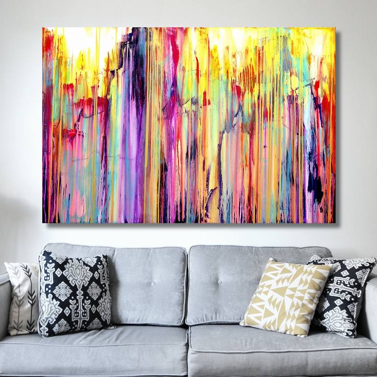 Original Abstract Expressionism Abstract Painting by Carla Sa Fernandes