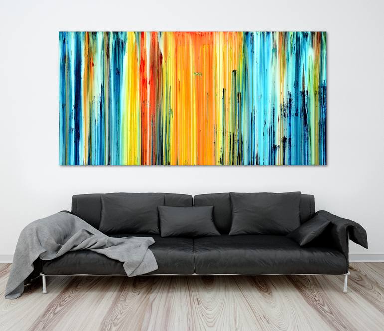 Original Abstract Expressionism Abstract Painting by Carla Sa Fernandes