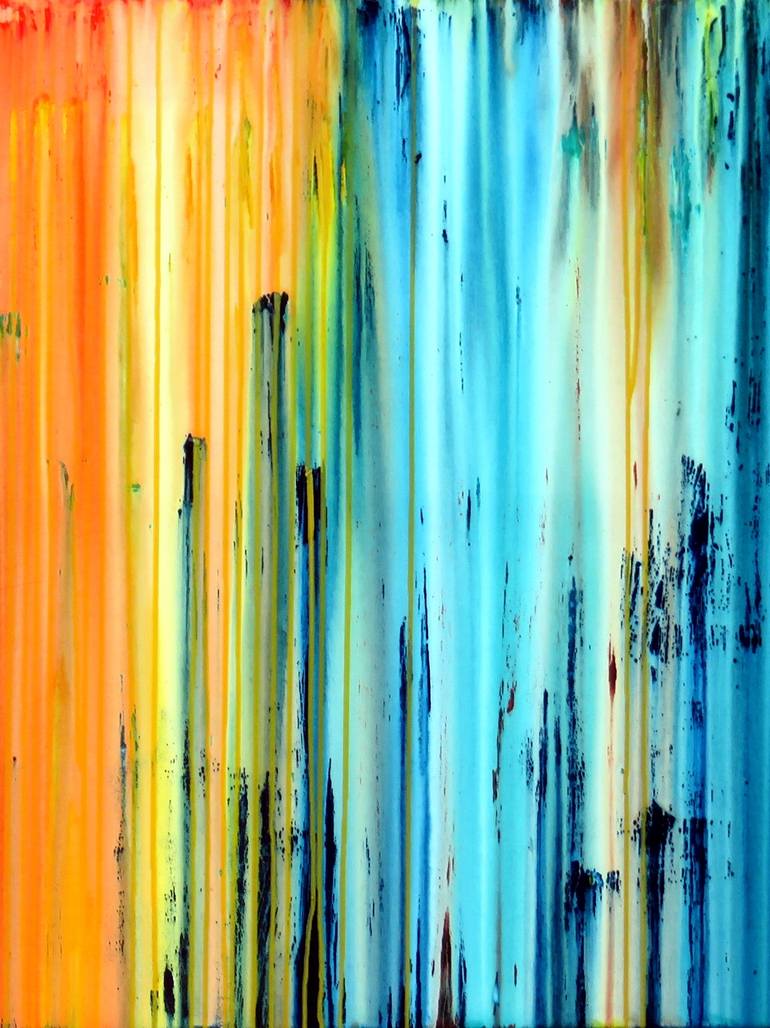 Original Abstract Expressionism Abstract Painting by Carla Sa Fernandes