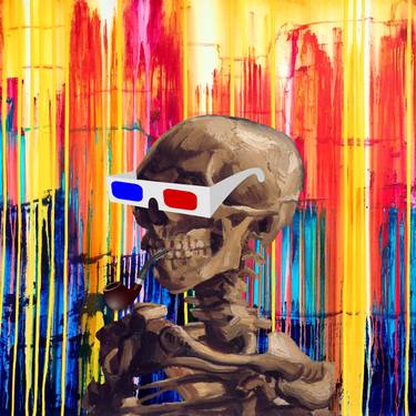 The Skull and the Sunny Cityscape (Vincent #2027) thumb