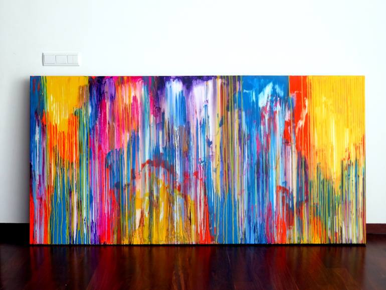 Original Abstract Expressionism Abstract Painting by Carla Sa Fernandes