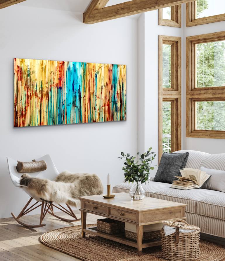 Original Abstract Landscape Painting by Carla Sa Fernandes