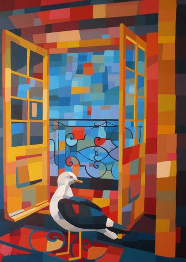 Original Figurative Interiors Paintings by Anica Govedarica