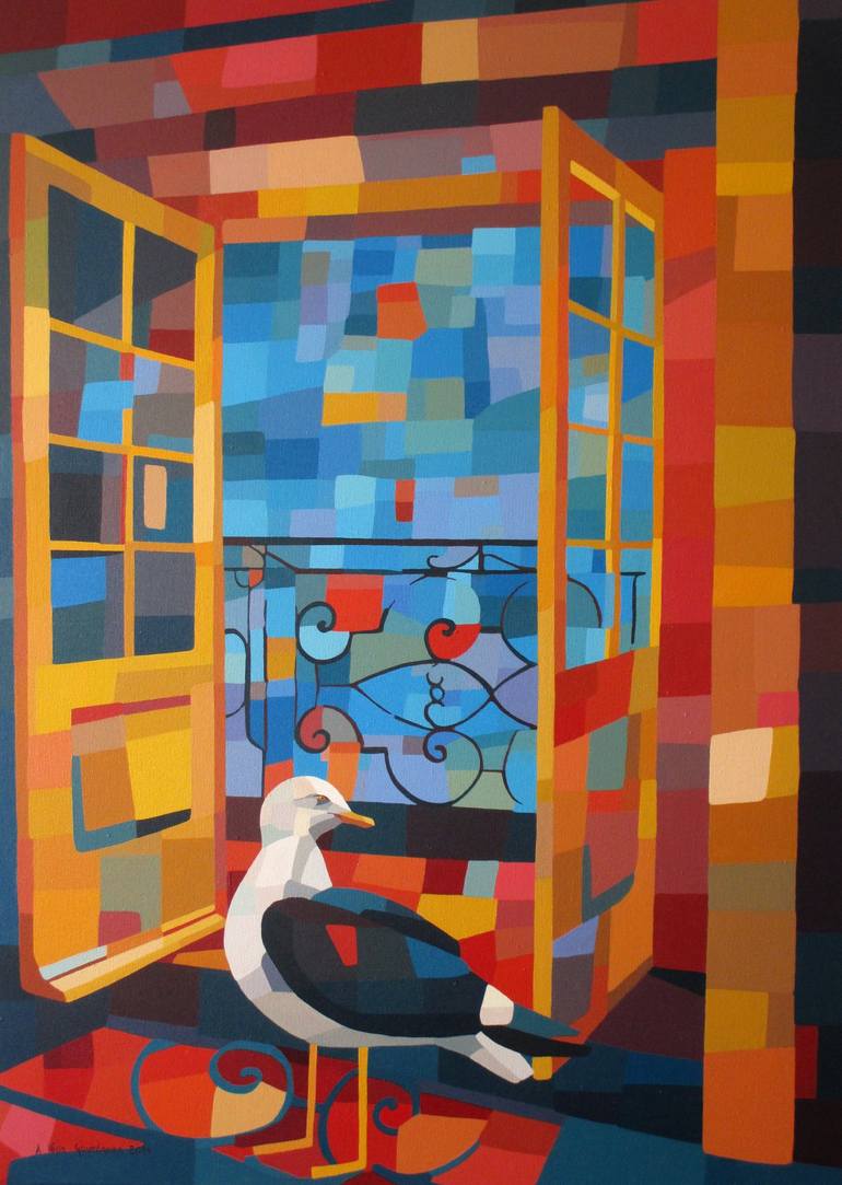 Original Figurative Interiors Painting by Anica Govedarica