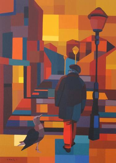 Original Abstract Cities Paintings by Anica Govedarica