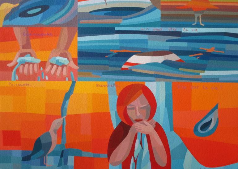 Original Figurative Water Painting by Anica Govedarica