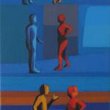 Conversation in blue environment by Anica Govedarica