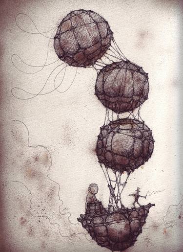 Print of Surrealism Fantasy Drawings by daniele lunghini