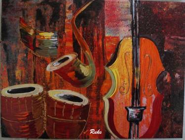 Original Abstract Expressionism Abstract Paintings by Rukshana Hooda