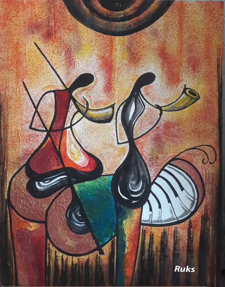 Original Abstract Painting by Rukshana Hooda