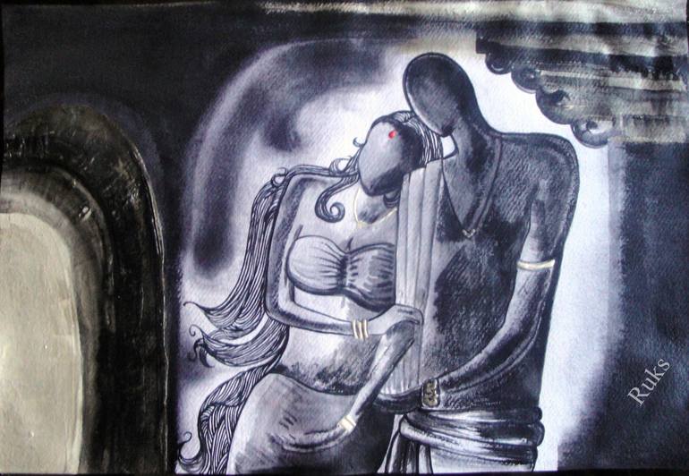 Original Conceptual Love Painting by Rukshana Hooda