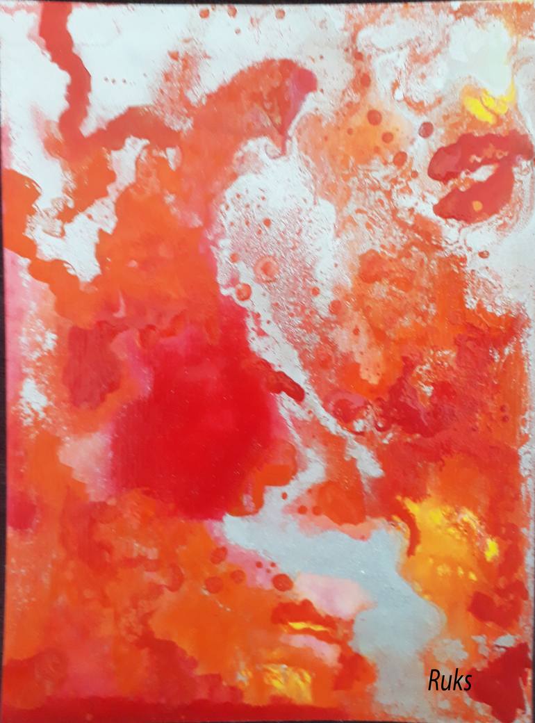 Original Art Deco Abstract Painting by Rukshana Hooda