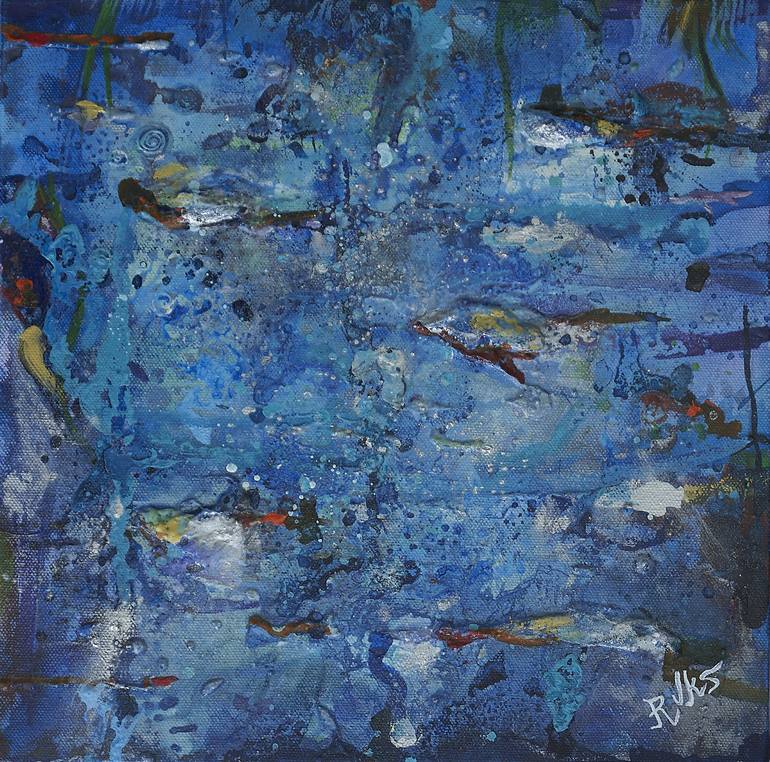 Original Abstract Fish Painting by Rukshana Hooda