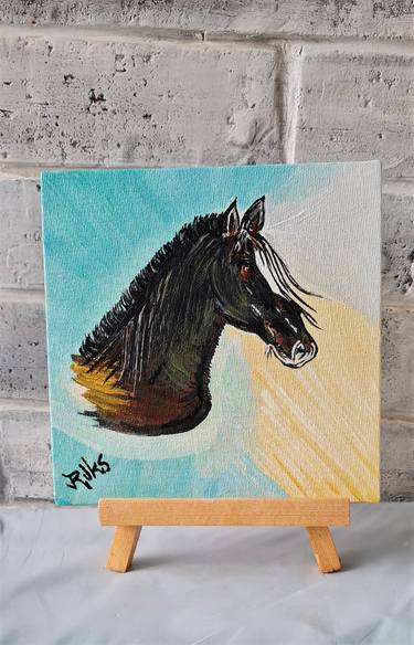 Original Expressionism Horse Paintings by Rukshana Hooda