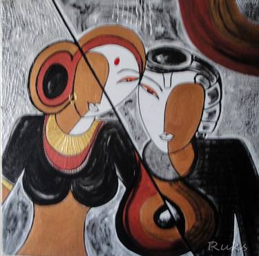 Original Abstract Expressionism Abstract Paintings by Rukshana Hooda