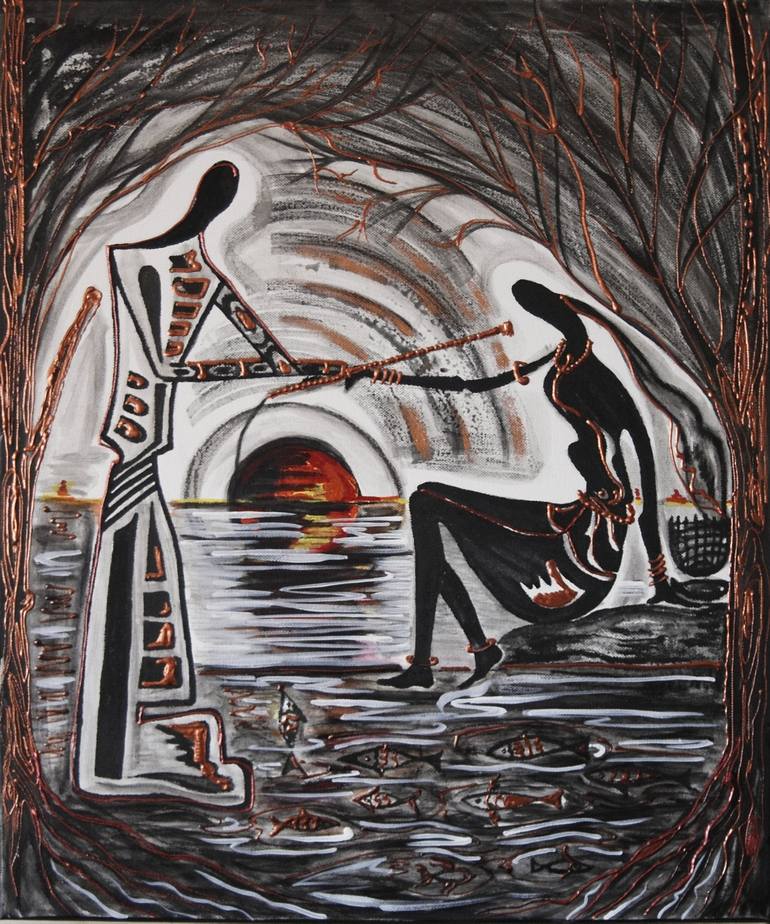 Original Abstract Expressionism Abstract Paintings by Rukshana Hooda
