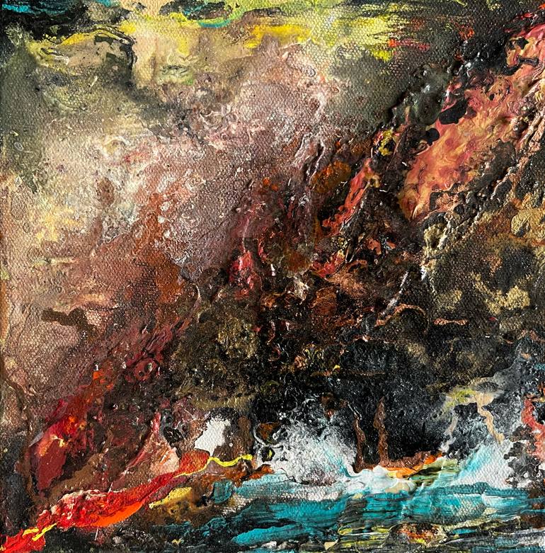 Original Abstract Expressionism Abstract Painting by Rukshana Hooda