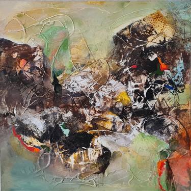 Original Abstract Expressionism Abstract Paintings by Rukshana Hooda