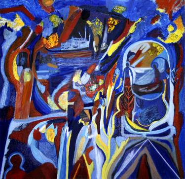 Original Expressionism People Paintings by eugene power