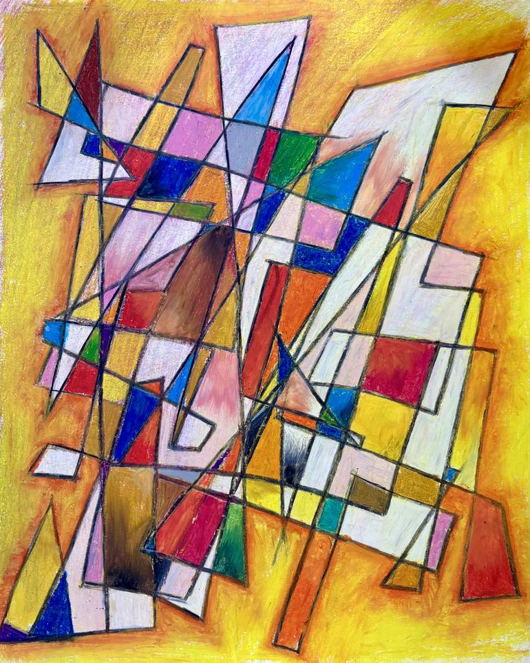 Original Abstract Mixed Media by Taylor Genter | Abstract Art on Fine Art Paper | It's Not What it Seems... I'm Thinking
