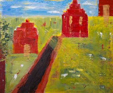 Print of Abstract Expressionism Architecture Paintings by Flavio Cesarini