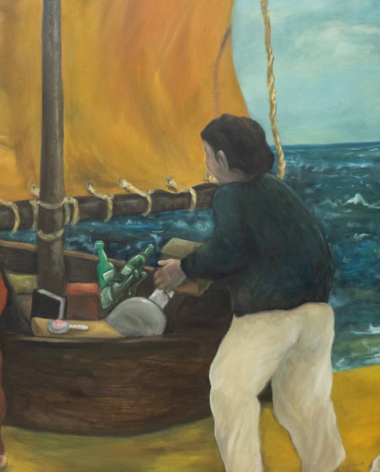 Original Expressionism Beach Painting by Michael Hayter