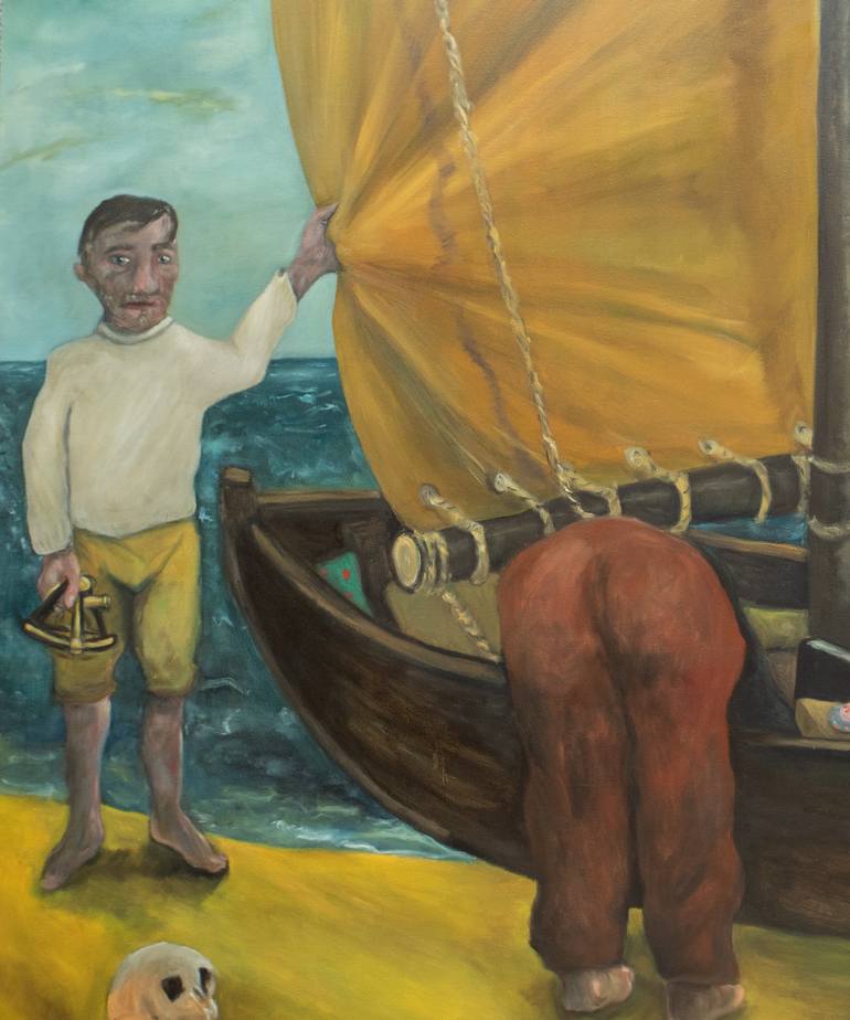 Original Expressionism Beach Painting by Michael Hayter