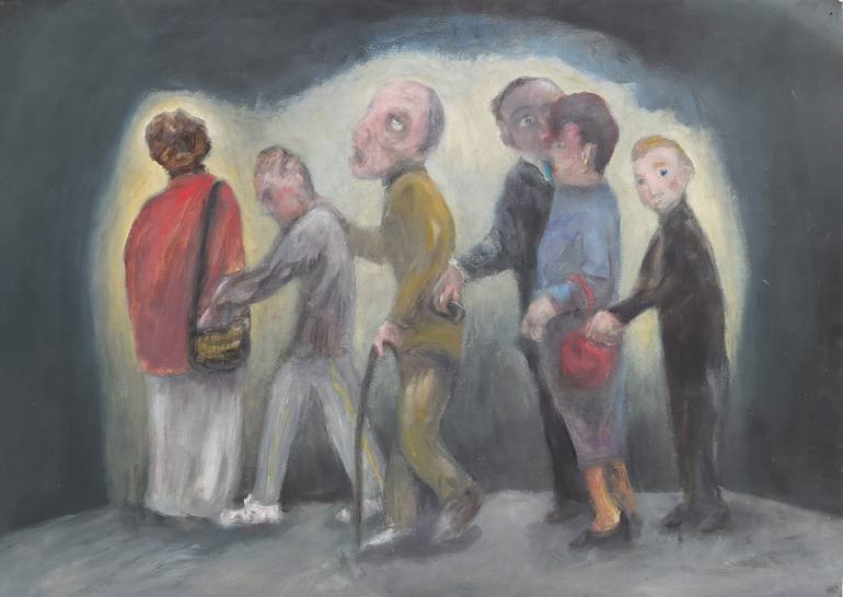 Original Figurative People Painting by Michael Hayter