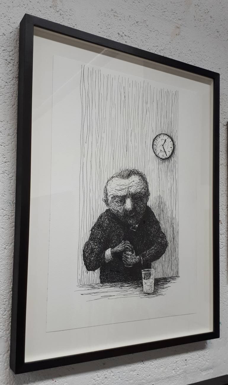 Old Man Opening A Can Drawing by Michael Hayter | Saatchi Art