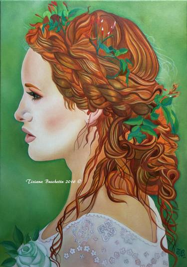 Original Portraiture Women Paintings by Tiziana Buschettu