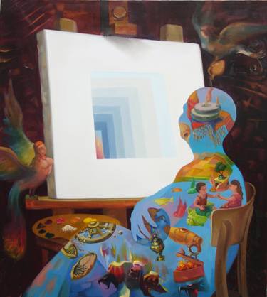 Original Surrealism People Paintings by Meruzhan Khachatryan