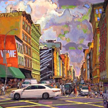 Original Figurative Cities Paintings by Richard Lang Chandler