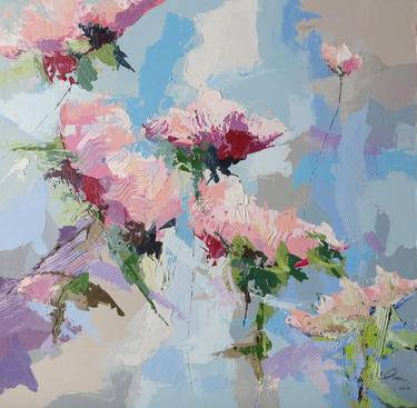 Original Abstract Expressionism Floral Paintings by LIVIO LOPEDOTE