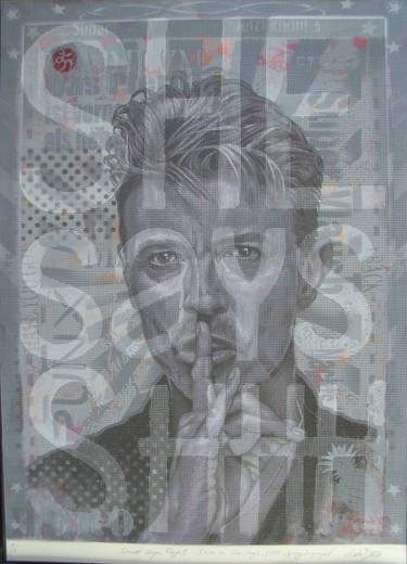 Saatchi Art Artist Diedel Heidemann; New-Media, “Secret layer Project - Mr. Bowie on SHE SAYS SHHH” #art