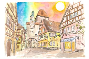 Romantic Rothenburg Tauber Markus Tower and Roder Arch thumb