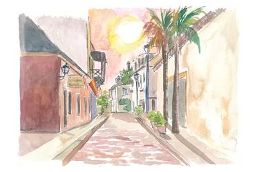 Sunny Street Scene in St. Augustine Florida USA thumb