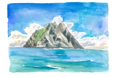 Skellig Islands Rocks in Atlantic Ocean Irish Seascape thumb