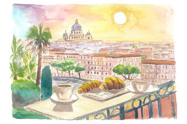 Delightful Breakfast in Rome Italy with a Panoramic View thumb