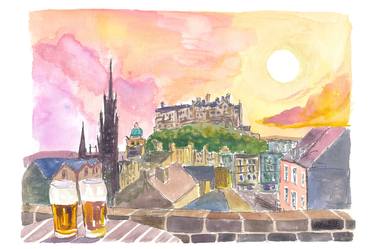Beautiful Edinburgh Scotland Historic Center and Castle Viewpoint thumb