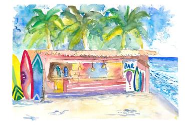 Tropical Dreams at the Beach Bar under Palms thumb