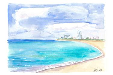 Original Impressionism Beach Paintings by M Bleichner