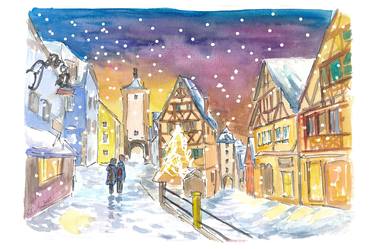 Rothenburg Tauber Winter Wonderland Walks at Night thumb
