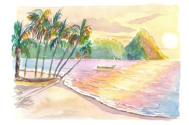 Original Impressionism Beach Paintings by M Bleichner