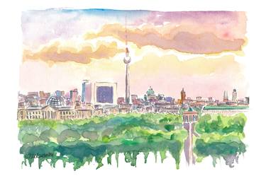 Berlin Germany Cityscape with Vanilla Sky thumb