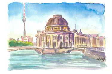 Berlin Germany Museum Island with Spree River thumb