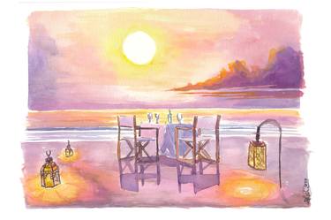 Original Impressionism Beach Paintings by M Bleichner