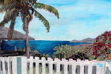 White Fence at English Harbour, Antigua, West Indies thumb