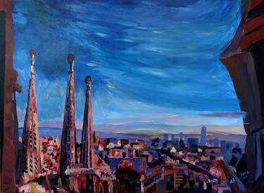 Barcelona City View and Sagrada Familia thumb