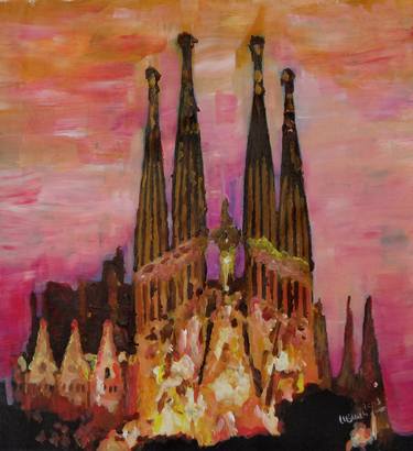Barcelona With Sagrada Familia And Vanilla Sky thumb