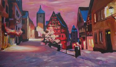 Original Impressionism Cities Paintings by M Bleichner